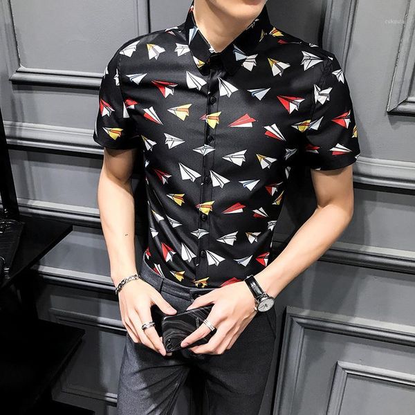 korean men clothes camisa masculina 2020 summer slim short sleeve shirt men casual dress shirts work club party prom1, White;black
korean men clothes camisa masculina 2020 summer slim short sleeve shirt men casual dress shirts work club party prom1, White;black