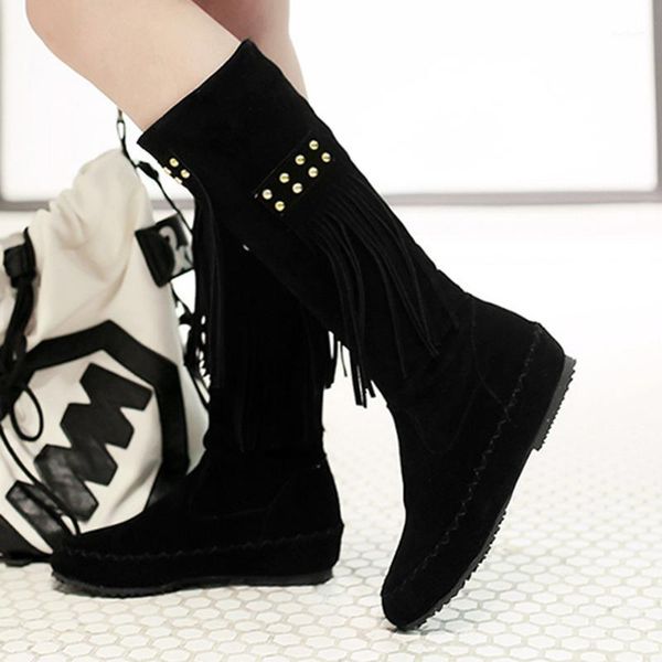 tassel long tube boot women fashion rivets round toe low-heeled boots winter casual shoe keep warm plus size 35-43 botas planas1, Black
tassel long tube boot women fashion rivets round toe low-heeled boots winter casual shoe keep warm plus size 35-43 botas planas1, Black