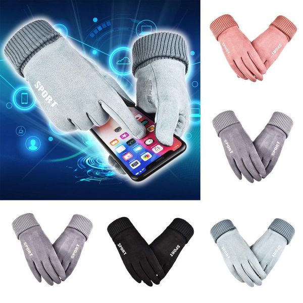 five fingers gloves mittens female winter suede warmth comfort and velvet thickened touc h screen cycling non-slip warm, Blue;gray
five fingers gloves mittens female winter suede warmth comfort and velvet thickened touc h screen cycling non-slip warm, Blue;gray