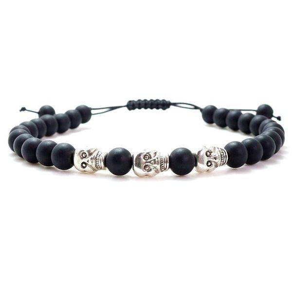charm bracelets design skull braiding men natura 6mm black stone beads for women jewelry, Golden;silver
charm bracelets design skull braiding men natura 6mm black stone beads for women jewelry, Golden;silver