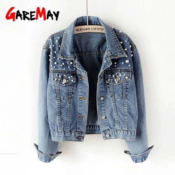 garemay vintage pearl beading short denim jackets women blue wash long sleeve casual jean jacket bomber denim coat plus size y200101, Black;brown
garemay vintage pearl beading short denim jackets women blue wash long sleeve casual jean jacket bomber denim coat plus size y200101, Black;brown