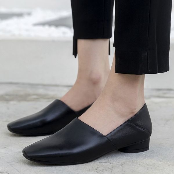 2020 sale warm spring labor party genuine leather classic women's thick heel shoes 2tdu, Black
2020 sale warm spring labor party genuine leather classic women's thick heel shoes 2tdu, Black