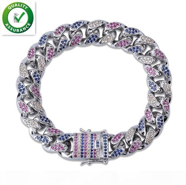 18mm mens bracelets hip hop luxury designer jewelry 18k gold bracelet cuban link chains bangle iced out micro paved cz diamond for men, Golden;silver
18mm mens bracelets hip hop luxury designer jewelry 18k gold bracelet cuban link chains bangle iced out micro paved cz diamond for men, Golden;silver