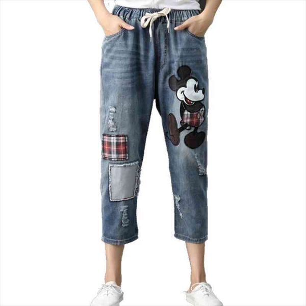 animated cartoon patch cropped jeans women ripped boyfriend jeans for women baggy elastic waist mom straight denim pants, Blue
animated cartoon patch cropped jeans women ripped boyfriend jeans for women baggy elastic waist mom straight denim pants, Blue