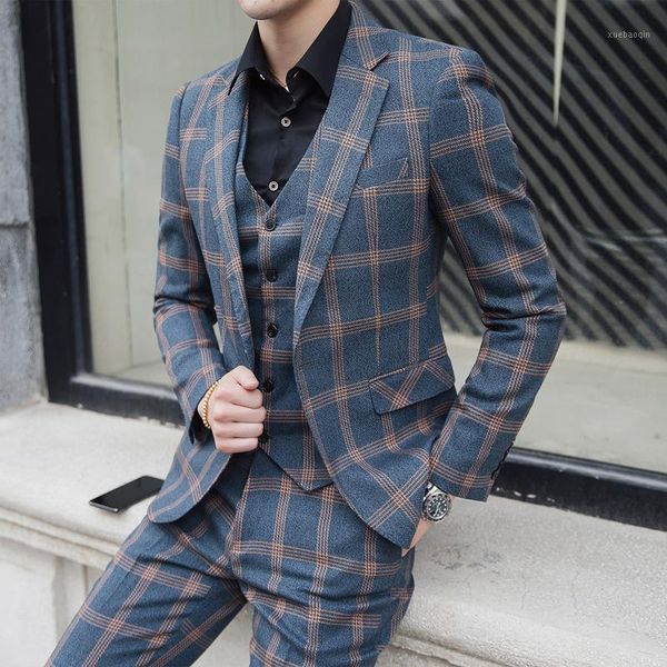 jacket + vest + pants )nice new men fashion boutique plaid formal business suit / mens casual plaid groom wedding dress suit1, White;black
jacket + vest + pants )nice new men fashion boutique plaid formal business suit / mens casual plaid groom wedding dress suit1, White;black