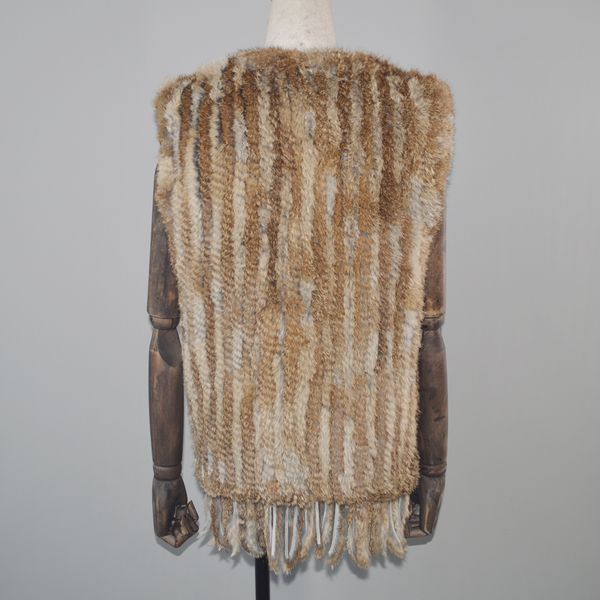 women spring fall vest fashion mesh real knitted rabbit attacked gilet skin and sleeveless tetail tassel coat, Black
women spring fall vest fashion mesh real knitted rabbit attacked gilet skin and sleeveless tetail tassel coat, Black