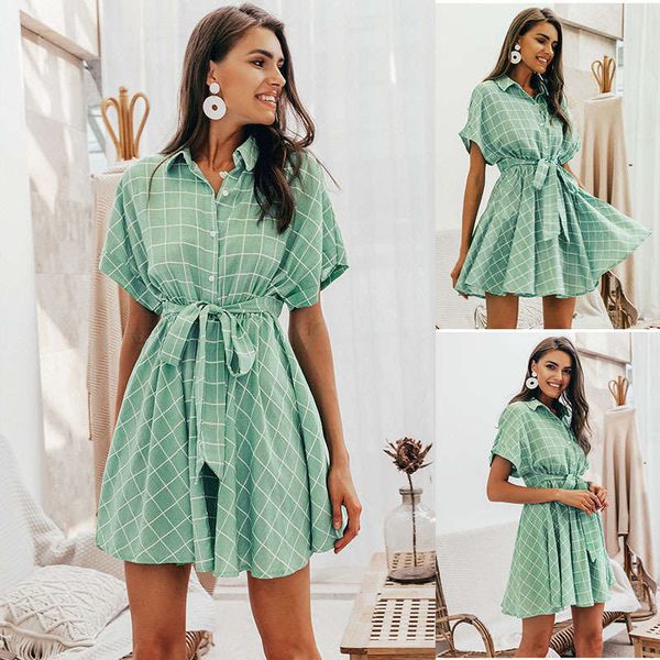 women's 20 spring summer dress small fresh plaid fashion skirt casual style, Black;gray
women's 20 spring summer dress small fresh plaid fashion skirt casual style, Black;gray