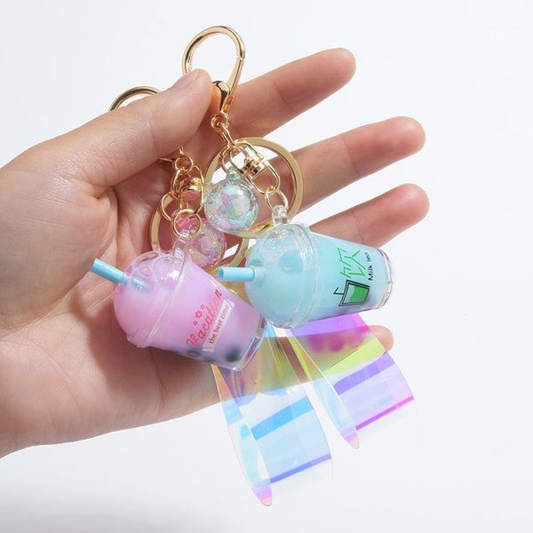 keychains creative cute fruit milk keychain liquid pearl pvc keyrings for women bag pendant car key holder decoration1, Silver
keychains creative cute fruit milk keychain liquid pearl pvc keyrings for women bag pendant car key holder decoration1, Silver