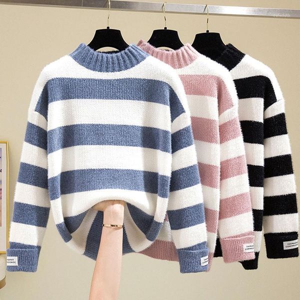 fashion women striped sweater autumn winter o neck long sleeve pullover korean ladies knitted patchwork korean sweaters1, White;black
fashion women striped sweater autumn winter o neck long sleeve pullover korean ladies knitted patchwork korean sweaters1, White;black