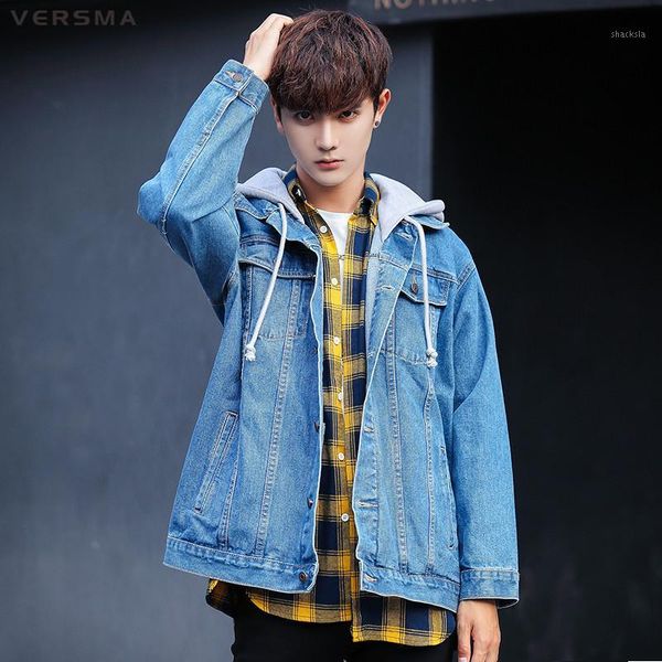 versma 2021 spring japanese harajuku bf oversized hooded denim shirt men shirt long sleeve hip hop casual denim jacket men coat1, White;black
versma 2021 spring japanese harajuku bf oversized hooded denim shirt men shirt long sleeve hip hop casual denim jacket men coat1, White;black