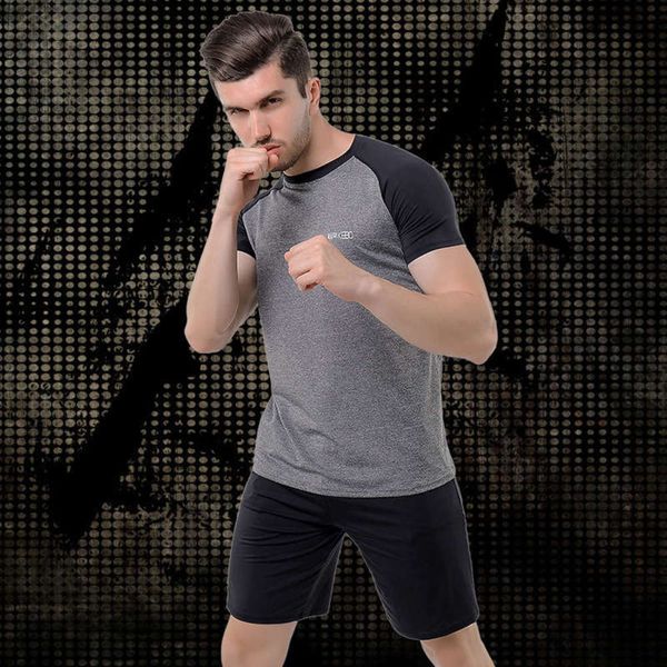 fitness men's large yoga two sports piece suit quick drying breathable t-shirt training professional, Gray
fitness men's large yoga two sports piece suit quick drying breathable t-shirt training professional, Gray
