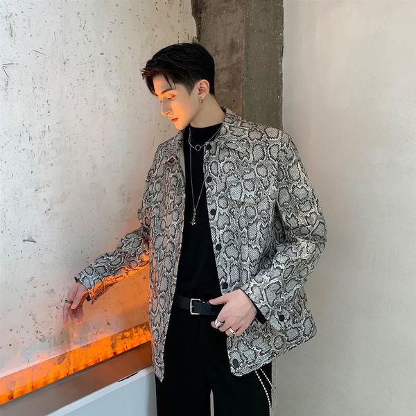 men's jackets male streetwear coat outerwear men vintage fashion loose casual snake print leather jacket, Black;brown
men's jackets male streetwear coat outerwear men vintage fashion loose casual snake print leather jacket, Black;brown