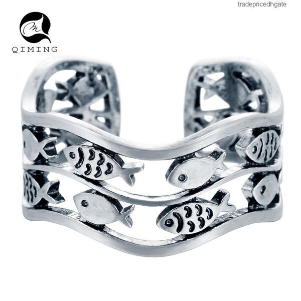 small female handmade artistic cute swimming fish kiming simple sterling silver ring
small female handmade artistic cute swimming fish kiming simple sterling silver ring
