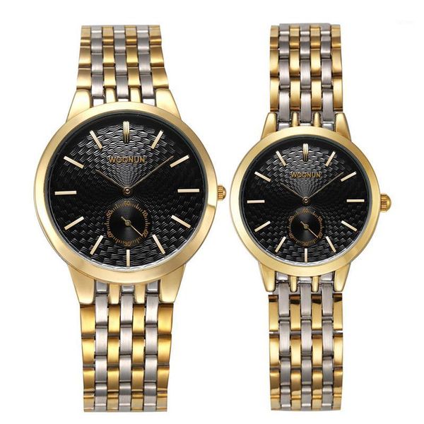 fashion lovers watches woonun watch gold women men full steel quartz ultra thin watches couple gift1, Slivery;brown
fashion lovers watches woonun watch gold women men full steel quartz ultra thin watches couple gift1, Slivery;brown