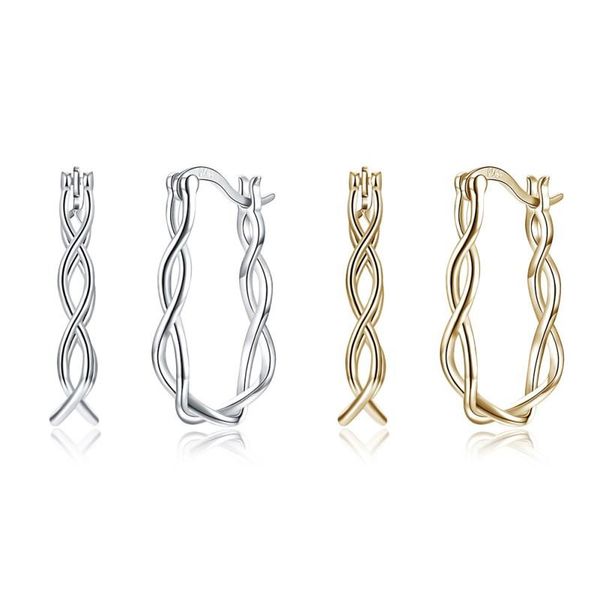 women 925 sterling silver hoop earrings fashion two twisted lines pendant earrings for lady love gift festival party jewelry, Golden;silver
women 925 sterling silver hoop earrings fashion two twisted lines pendant earrings for lady love gift festival party jewelry, Golden;silver