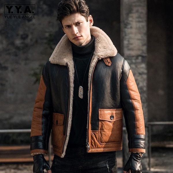 men's leather & faux luxury men biker coat short shearling real jacket winter warm splice vintage fur outerwear oversize 6xl, Black
men's leather & faux luxury men biker coat short shearling real jacket winter warm splice vintage fur outerwear oversize 6xl, Black