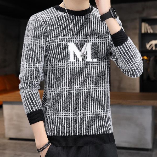 men's sweaters slim 2021 sweater lattice printed casual o-neck men knitted mens pullovers brand clothing, White;black
men's sweaters slim 2021 sweater lattice printed casual o-neck men knitted mens pullovers brand clothing, White;black