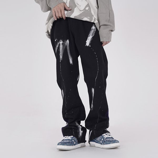 высокая улица окрашены прямые промытые джинсы брюки мужчин и женщин негабаритные широкие свободные карманы вскользь вскользь джинсовые брюки, Black
высокая улица окрашены прямые промытые джинсы брюки мужчин и женщин негабаритные широкие свободные карманы вскользь вскользь джинсовые брюки, Black