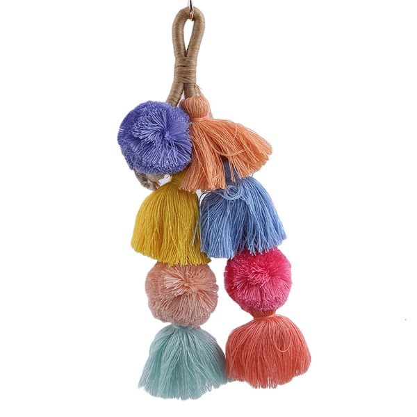 colorful handmade pom 1 4 layered pc tassel keychain bag charms gradient colors key holder boho jewelry gift for women, Silver
colorful handmade pom 1 4 layered pc tassel keychain bag charms gradient colors key holder boho jewelry gift for women, Silver