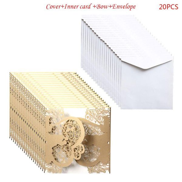 20 pcs european style wedding invitation card with bow envelope kit party supply 875a
20 pcs european style wedding invitation card with bow envelope kit party supply 875a