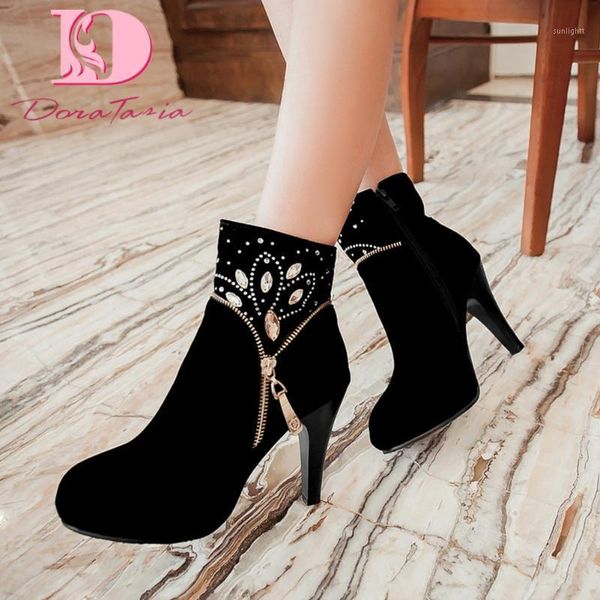 boots doratasia 2021 big size 43 platform high heels elegant autumn winter shoes women ankle female1, Black
boots doratasia 2021 big size 43 platform high heels elegant autumn winter shoes women ankle female1, Black