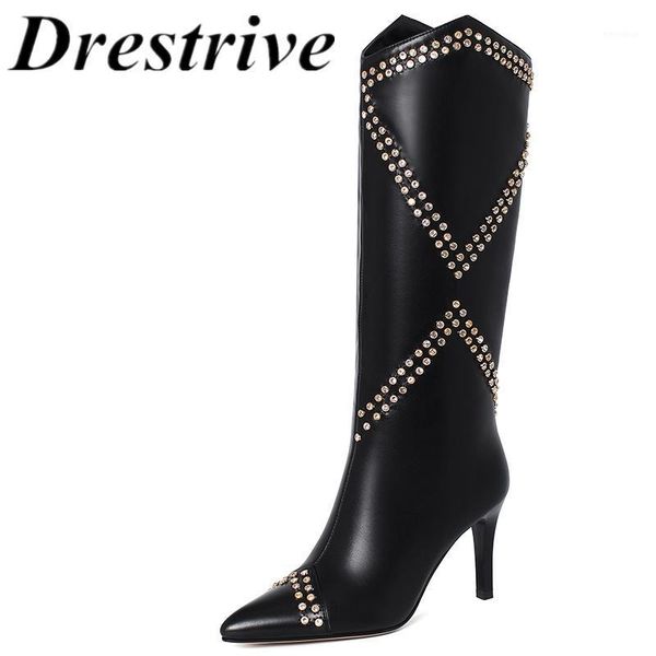 drestrive cow leather woman knee high boots black pointed toe crystal zipper thin high heel 2020 winter shoes size 421
drestrive cow leather woman knee high boots black pointed toe crystal zipper thin high heel 2020 winter shoes size 421