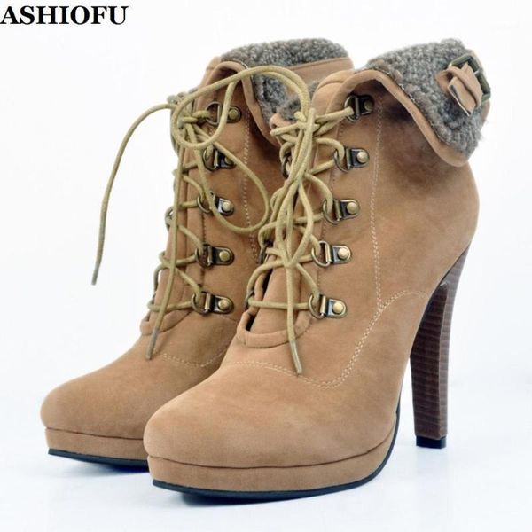 ashiofu vintage style handmade ladies high heel boots short-plush retro party winter ankle boots lace-up evening fashion1, Black
ashiofu vintage style handmade ladies high heel boots short-plush retro party winter ankle boots lace-up evening fashion1, Black