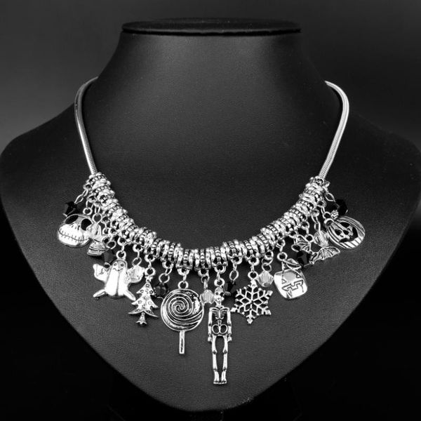 mqchun the nightmare before christmas choker necklace halloween jack skellington sally snowflakes skull pumpkin necklace -30, Silver
mqchun the nightmare before christmas choker necklace halloween jack skellington sally snowflakes skull pumpkin necklace -30, Silver