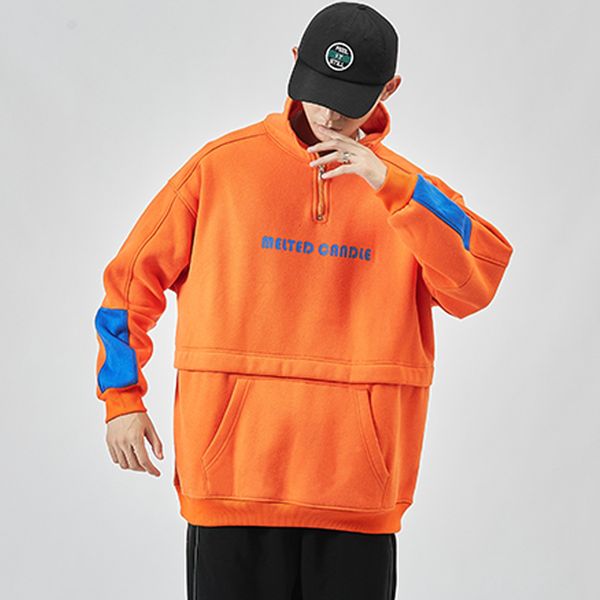 e-baihui 2021 fall new men's sweater loose large size casual jacket stitching hooded long-sleeved pullover jacket wy72dsa048, Black
e-baihui 2021 fall new men's sweater loose large size casual jacket stitching hooded long-sleeved pullover jacket wy72dsa048, Black