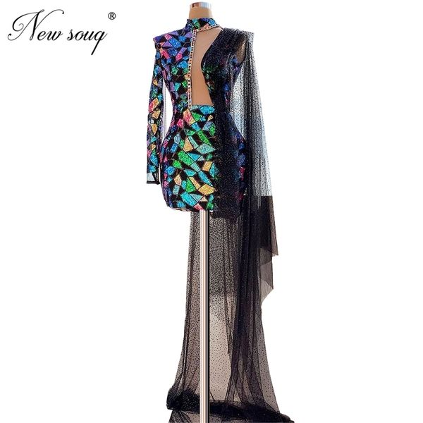 2020 glitter multi color prom dress short illusion red carpet runaway girls pageant party night gown middel east evening dresses lj201120, White;black
2020 glitter multi color prom dress short illusion red carpet runaway girls pageant party night gown middel east evening dresses lj201120, White;black