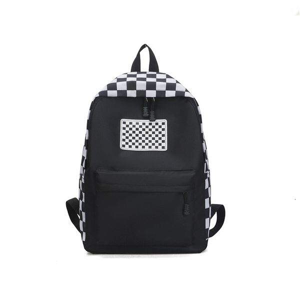 foreign trade school bag korean student backpack black and white grid hip hop retro street backpack
foreign trade school bag korean student backpack black and white grid hip hop retro street backpack
