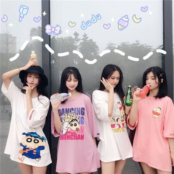 long crayon shin chan t shirts women anime tshirt streetwear 2019 summer cartoon print plus size t shirt female cute shirts, White
long crayon shin chan t shirts women anime tshirt streetwear 2019 summer cartoon print plus size t shirt female cute shirts, White