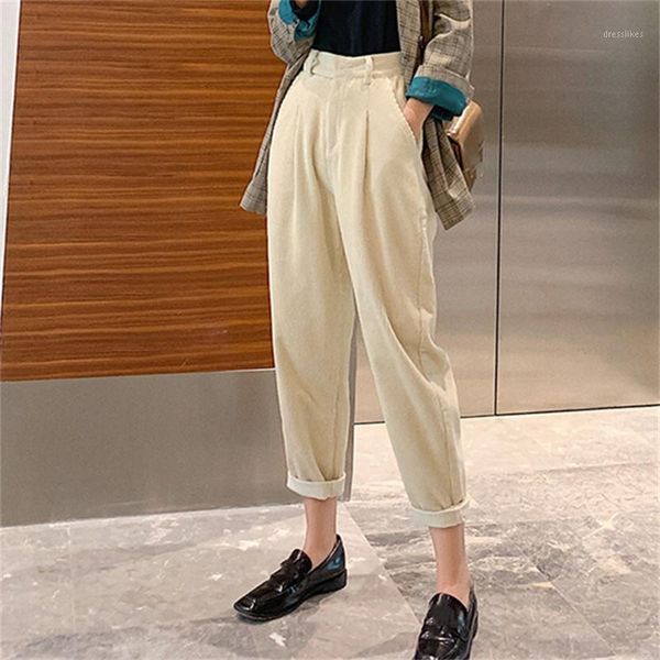 women's pants & capris mazefeng 2021 autumn winter women pant corduroy loose high waist korean minimalist style casual ankle-length sze, Black;white
women's pants & capris mazefeng 2021 autumn winter women pant corduroy loose high waist korean minimalist style casual ankle-length sze, Black;white