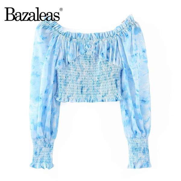 bazaleas retro blue floral print blusas mujer de moda 2021 ruched women blouse vintageelastic waist women shirt, White
bazaleas retro blue floral print blusas mujer de moda 2021 ruched women blouse vintageelastic waist women shirt, White