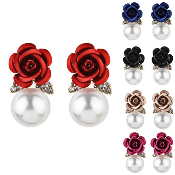 kuziduocai new fashion jewelry pearl metal flower rose rhinestone bright statement stud earrings for women aretes brincos e-1615, Golden;silver
kuziduocai new fashion jewelry pearl metal flower rose rhinestone bright statement stud earrings for women aretes brincos e-1615, Golden;silver