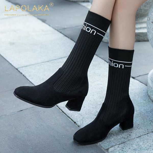 lapolaka large sizes 48 square heels woman winter shoes female fashion design knitting sock boots1, Black
lapolaka large sizes 48 square heels woman winter shoes female fashion design knitting sock boots1, Black