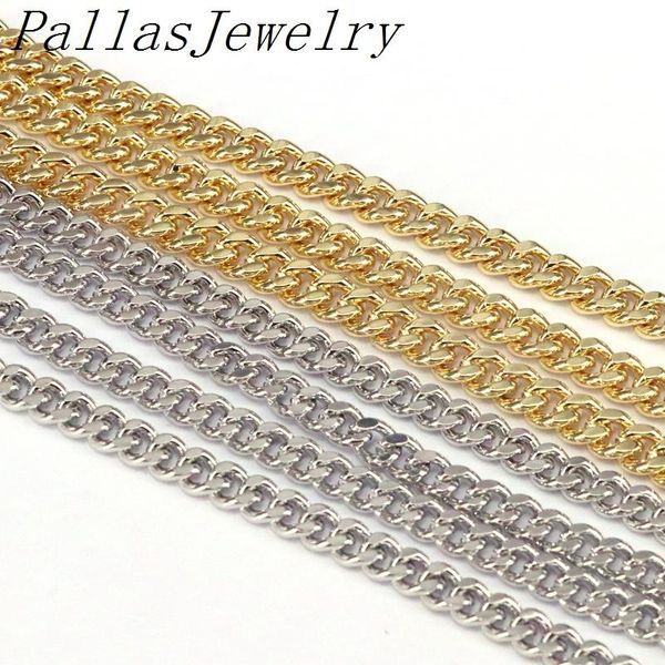 5meters gold color curb link chain 6mm width bulk jewelry chains for diy handmade necklace bracelet making, Silver
5meters gold color curb link chain 6mm width bulk jewelry chains for diy handmade necklace bracelet making, Silver