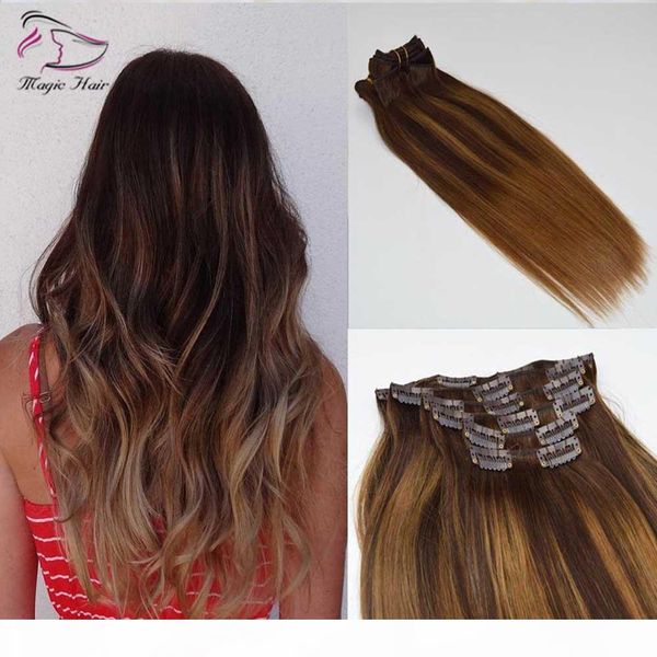 balayage #2#6 highlight color silk straight 7pcs 120g clips in hair extension brazilian human hair extension, Black
balayage #2#6 highlight color silk straight 7pcs 120g clips in hair extension brazilian human hair extension, Black