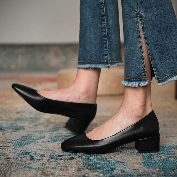 2020 office ladies of bombs sell spring party shoes high women genuine leather toe square retro pumps 7ymz, Black
2020 office ladies of bombs sell spring party shoes high women genuine leather toe square retro pumps 7ymz, Black