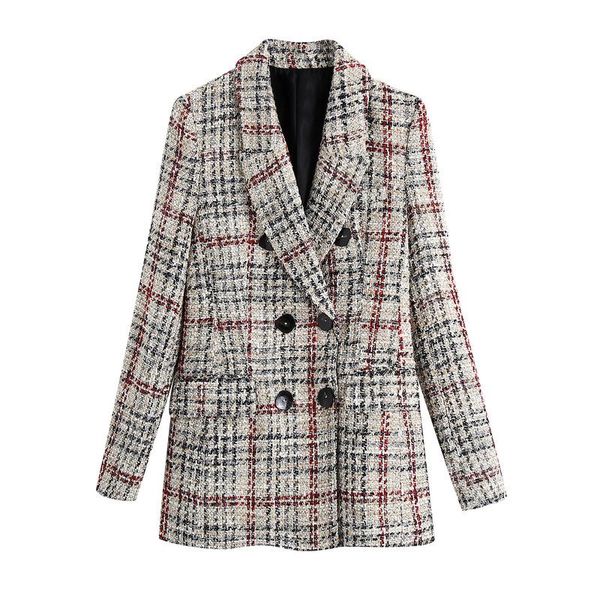 women's jackets bb - 2963 2021 autumn europe and the united states suit jacket female grid texture, Black;brown
women's jackets bb - 2963 2021 autumn europe and the united states suit jacket female grid texture, Black;brown