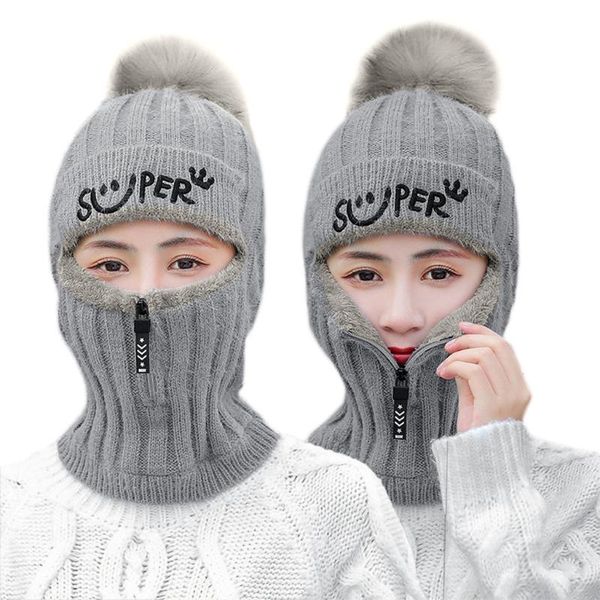 women winter knit beanie balaclava hat letters fleece lined zipper face mask cap 649c, Blue;gray
women winter knit beanie balaclava hat letters fleece lined zipper face mask cap 649c, Blue;gray
