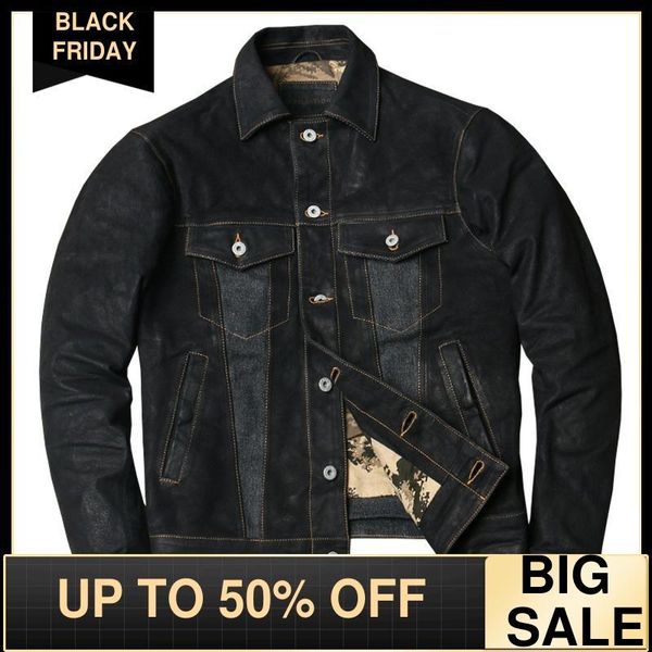 men's leather & faux 2021 vintage black japan casual style genuine jacket men plus size 3xl single breasted slim fit real sheepskin coa
men's leather & faux 2021 vintage black japan casual style genuine jacket men plus size 3xl single breasted slim fit real sheepskin coa