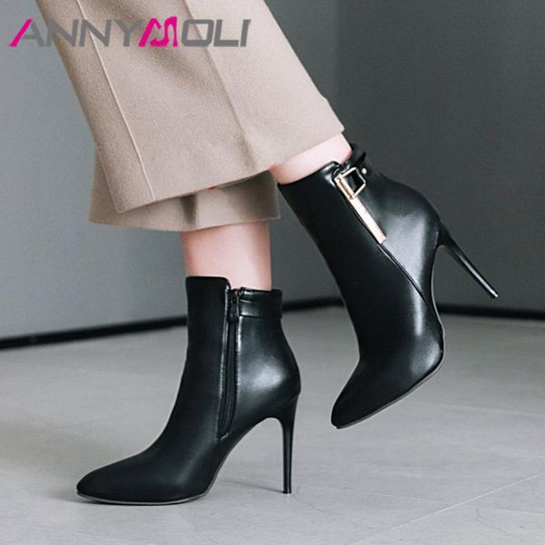 boots annymoli women winter ankle zipper thin heel short buckle extreme high shoes female autumn big size 34-43, Black
boots annymoli women winter ankle zipper thin heel short buckle extreme high shoes female autumn big size 34-43, Black