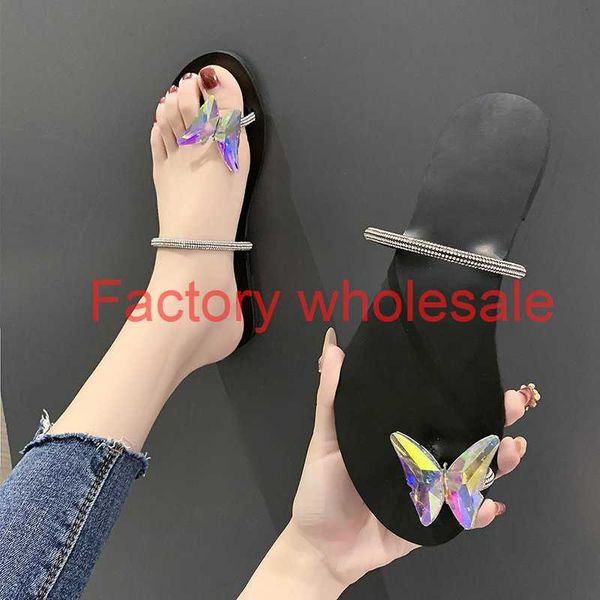 women's slipper round toe rhinestones butterfly summer beach slides flip flops outdoor casual dazzling shoes woman solid slides, Black
women's slipper round toe rhinestones butterfly summer beach slides flip flops outdoor casual dazzling shoes woman solid slides, Black