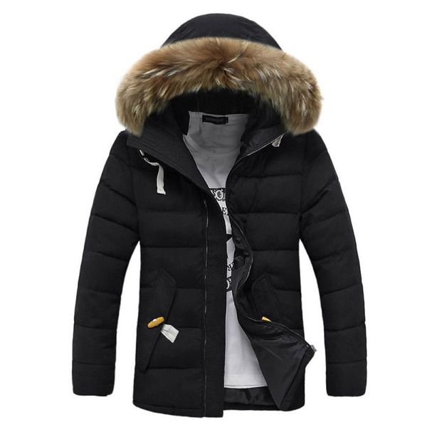 men's down & parkas 2021 fashion men winter coat hooded long sleeve male parka jacket pocket thickening outwear solid warm clothes, Black
men's down & parkas 2021 fashion men winter coat hooded long sleeve male parka jacket pocket thickening outwear solid warm clothes, Black