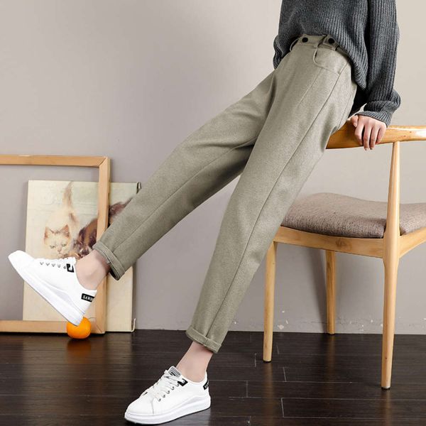 radish dad autumn winter 2020 new high waist loose casual tweed granny harlan pants, Black;white
radish dad autumn winter 2020 new high waist loose casual tweed granny harlan pants, Black;white