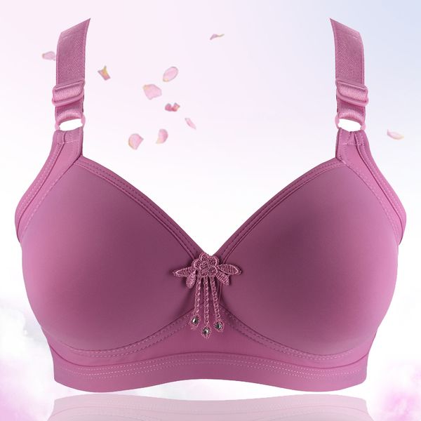 thin rimless pure bra large size cotton traceless full cup chest showing little mother's underwear for middle-aged and elderly women, White
thin rimless pure bra large size cotton traceless full cup chest showing little mother's underwear for middle-aged and elderly women, White