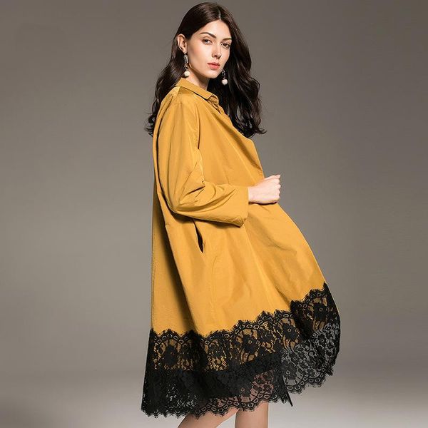 women's trench coats 2021 autumn fashion casual style lace patchwork women loose nine points sleeve stand collar female gx1221, Tan;black
women's trench coats 2021 autumn fashion casual style lace patchwork women loose nine points sleeve stand collar female gx1221, Tan;black