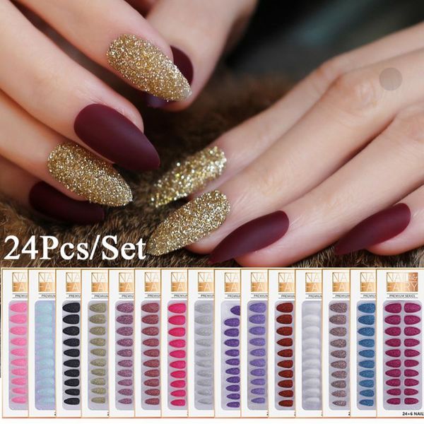 false nails 30pcs black white glitter powder stiletto fake decoration design wearable detachable nail art beauty, Red;gold
false nails 30pcs black white glitter powder stiletto fake decoration design wearable detachable nail art beauty, Red;gold
