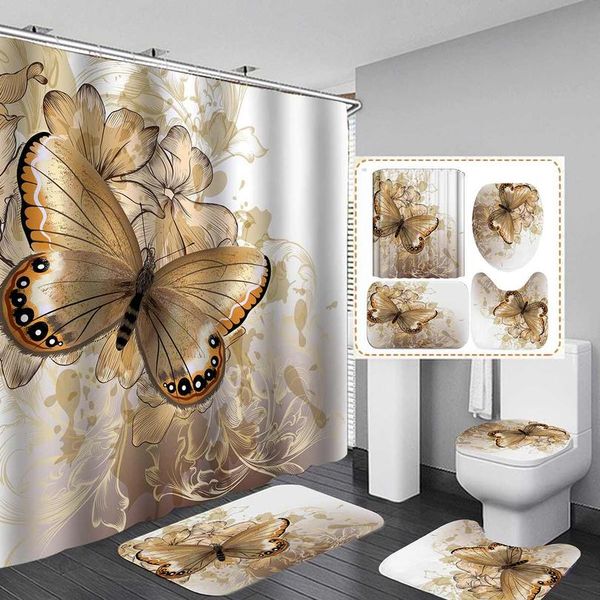 butterfly bath shower curtain polyester waterproof bathroom curtain carpet rugs set non-slip kitchen/bath mat butter bbyccp
butterfly bath shower curtain polyester waterproof bathroom curtain carpet rugs set non-slip kitchen/bath mat butter bbyccp